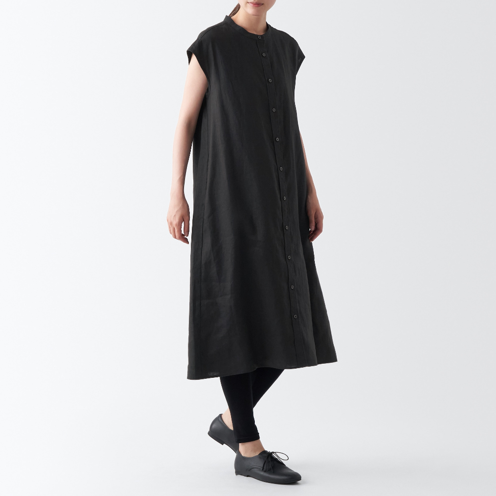 Đầm Tay Liền Vải Gai Dầu MUJI