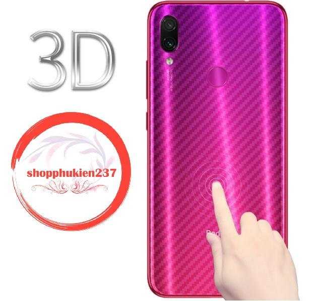 [HCM]Miếng Dán Lưng Vân Carbon Dành Cho Xiaomi Redmi Note 7  Redmi Note 7 Pro Dán Dẻo Mặt Lưng
