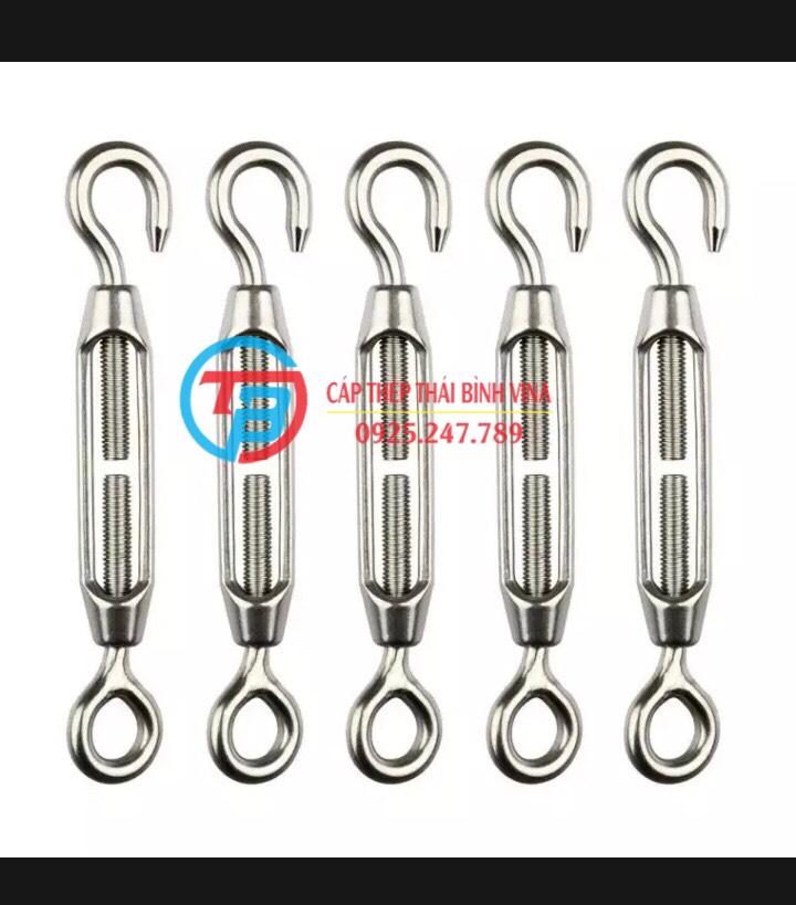 5 chiếc tăng đơ inox 304 cao cấp chịu lực dùng giữ dây cáp ,dây phơi