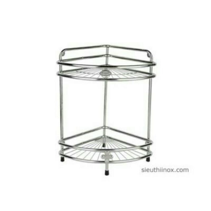 kệ góc inox 2 tầng và 3 tầng