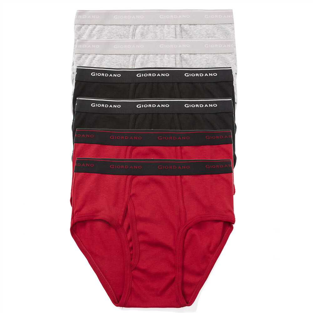 Giordano bộ 6 quần lót nam dạng tam giác men's briefs 01177014