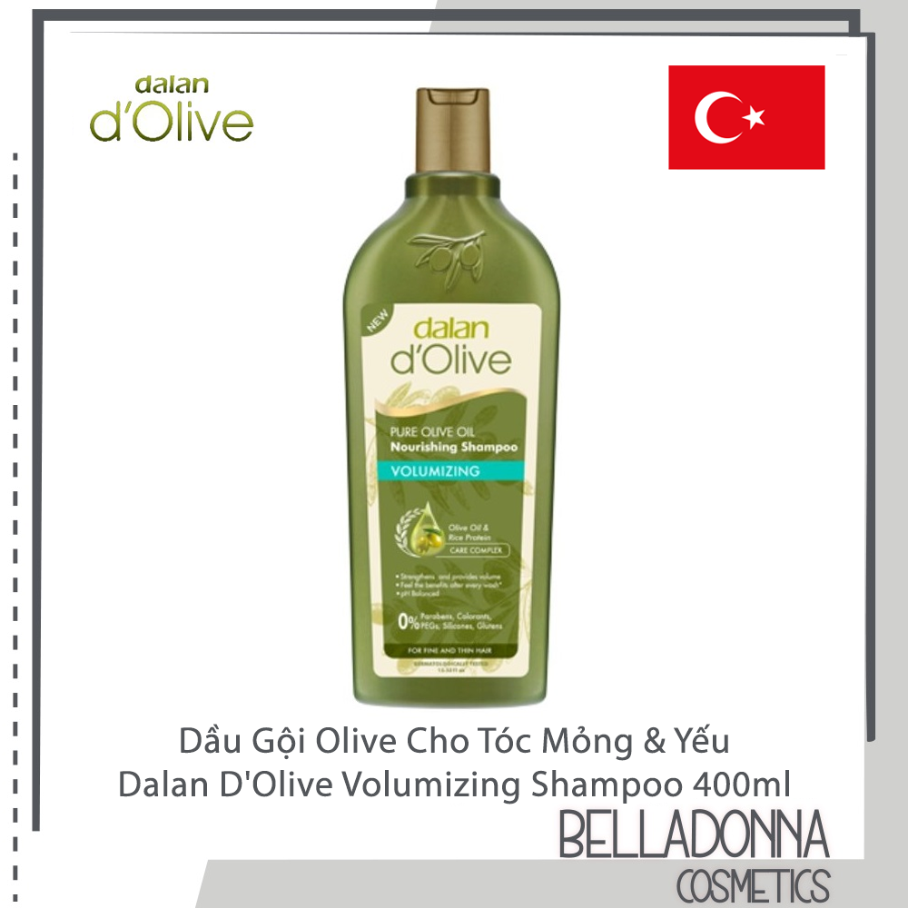 Dầu gội Oliu cho tóc mỏng và yếu Dalan D'Olive Shampoo Nutrition Volumizing 400ml (Hàng Chính Hãng)