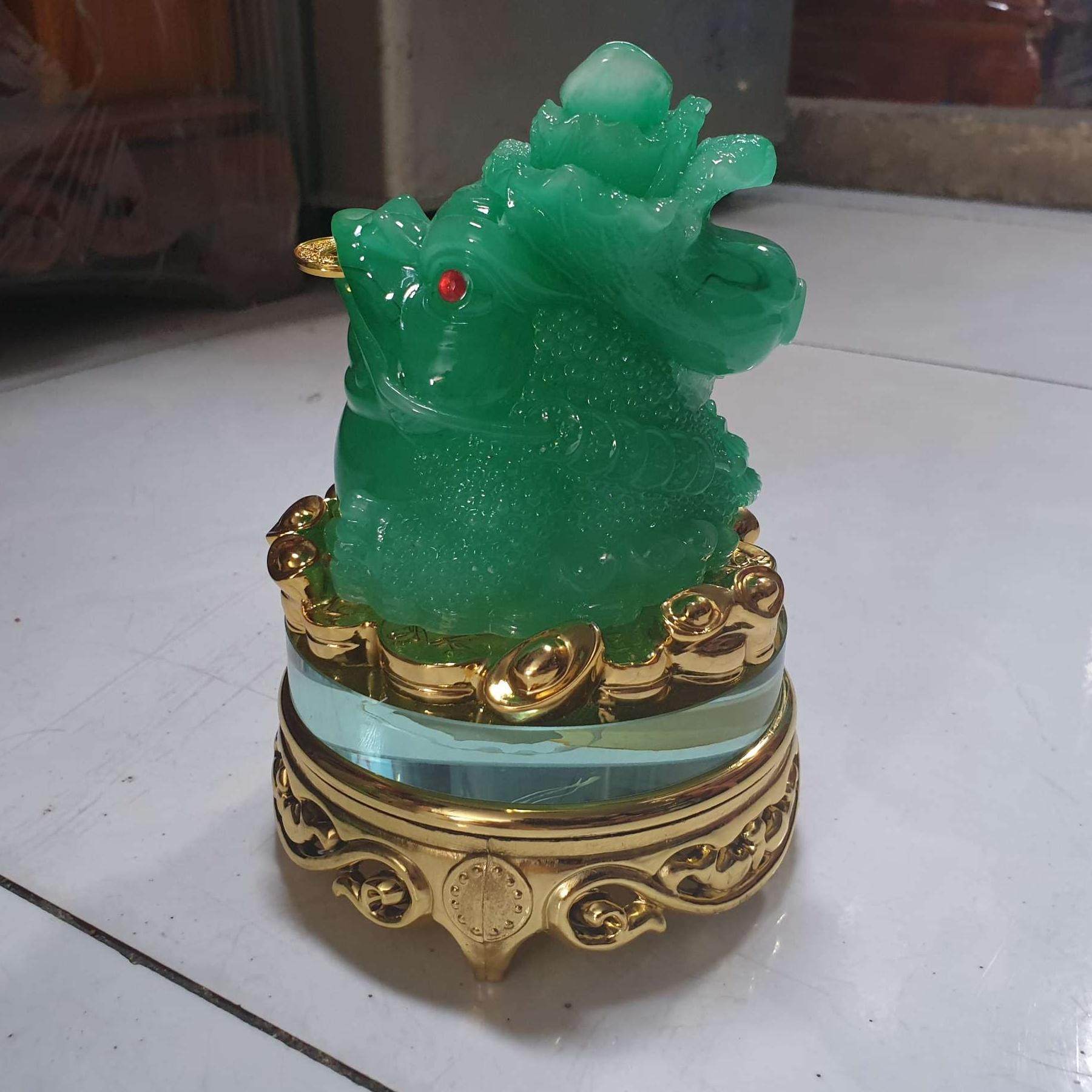 [HCM]cóc ngậm tiền phong thủy cao 16 cm
