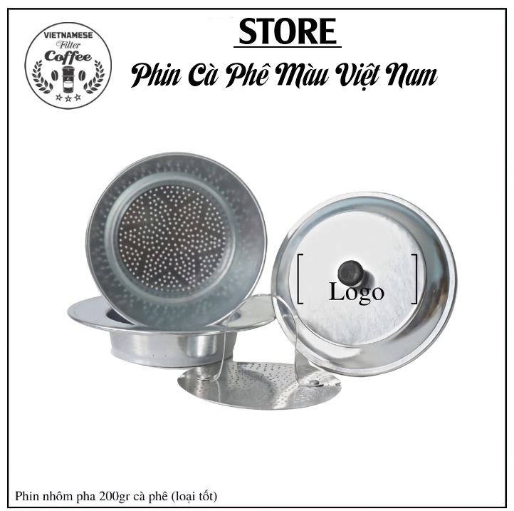 Phin pha cà phê nhôm cỡ lớn pha 200gr cà phê (loại tốt) [Khách khắc logo vui lòng liên hệ shop]