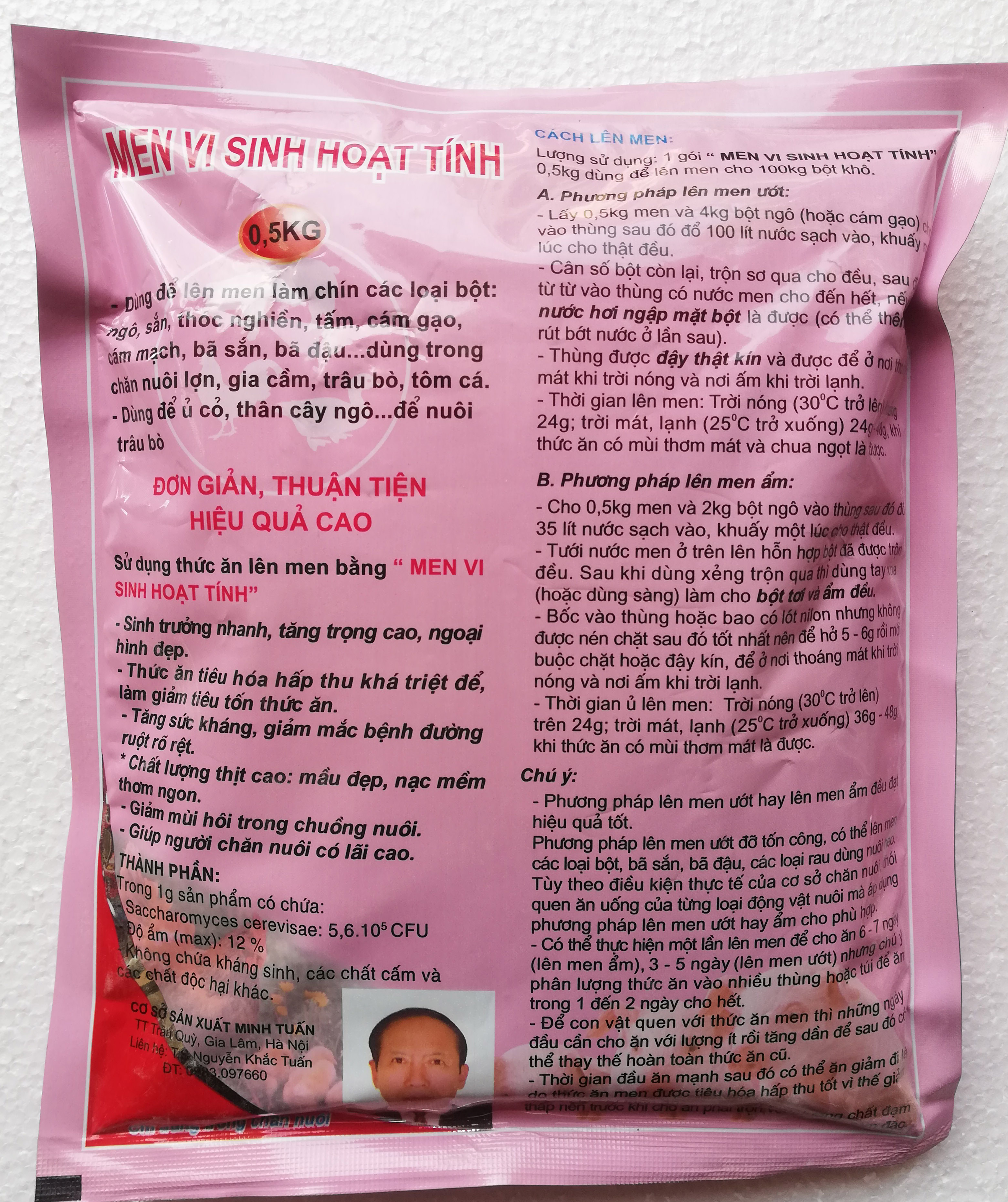 7 gói Men ủ vi sinh hoạt tính 500g