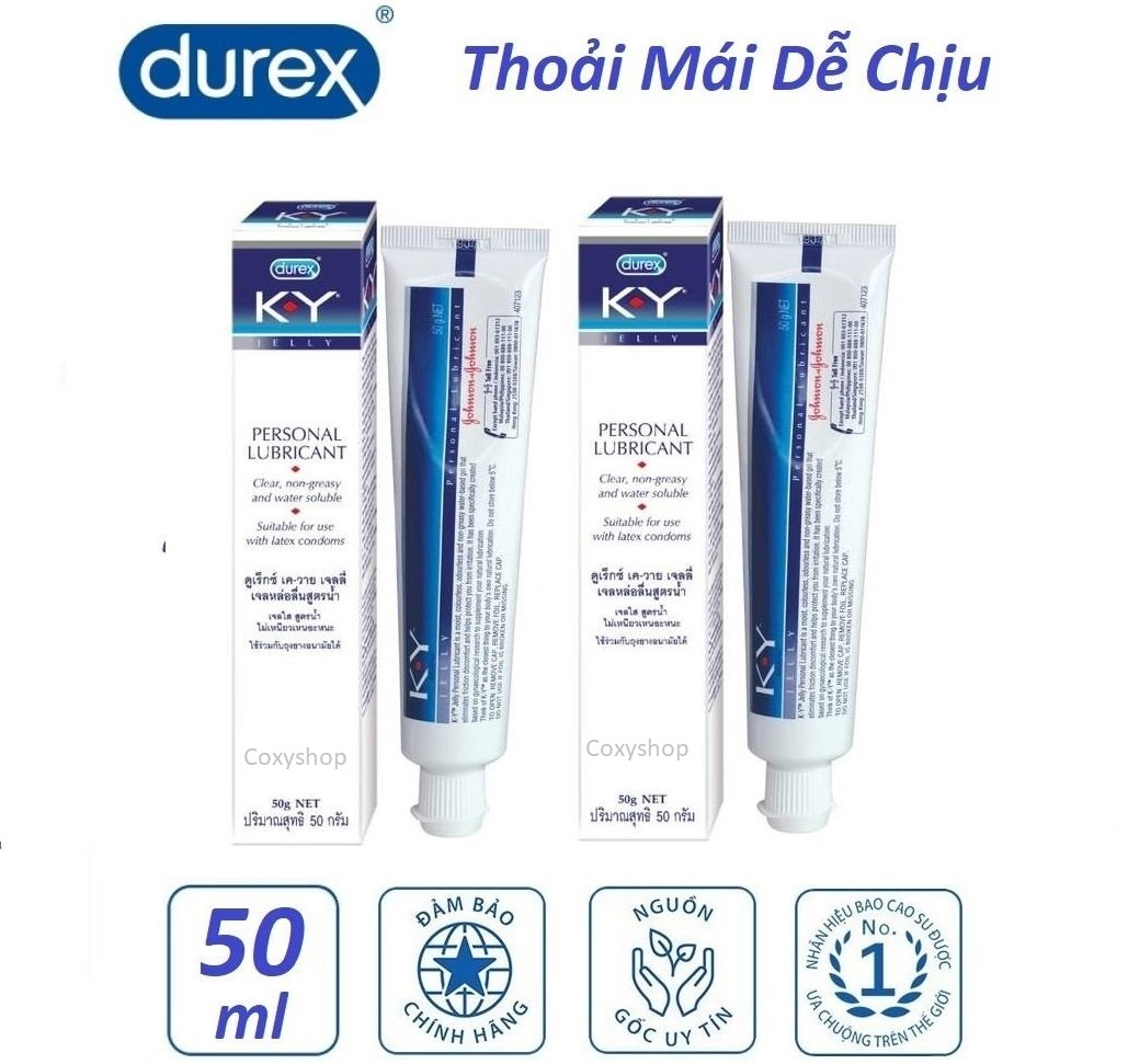 HCMCombo 2 chai gel bôi trơn Durex K-Y 50ml