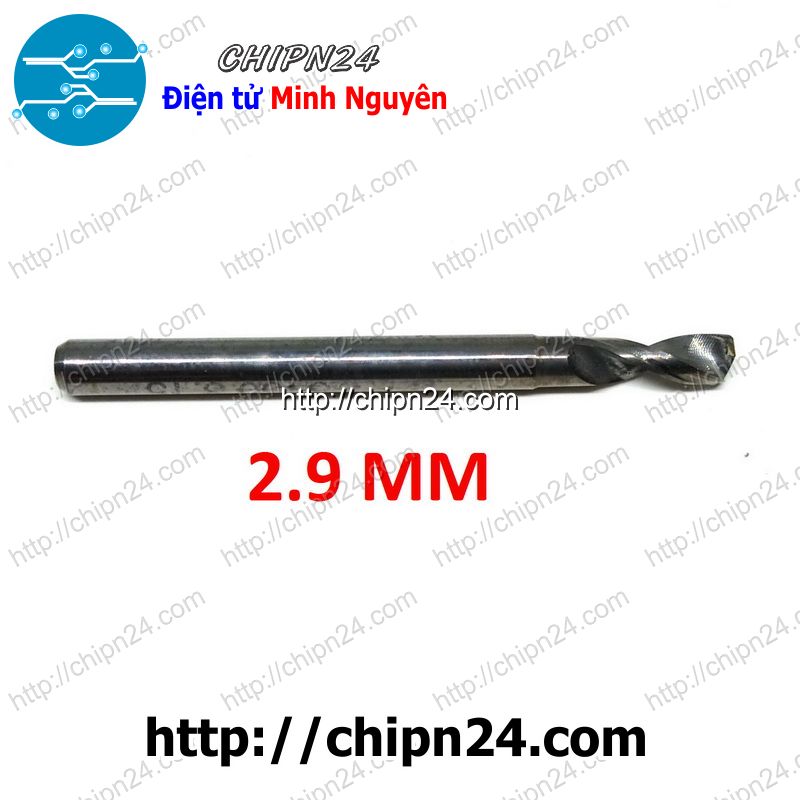 [1 cây] Mũi khoan mạch in CNC 2.9mm (Mạch điện tử, PCB)