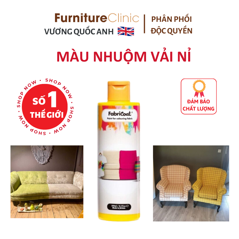 Màu nhuộm vải nỉ – Fabricoat 500ml