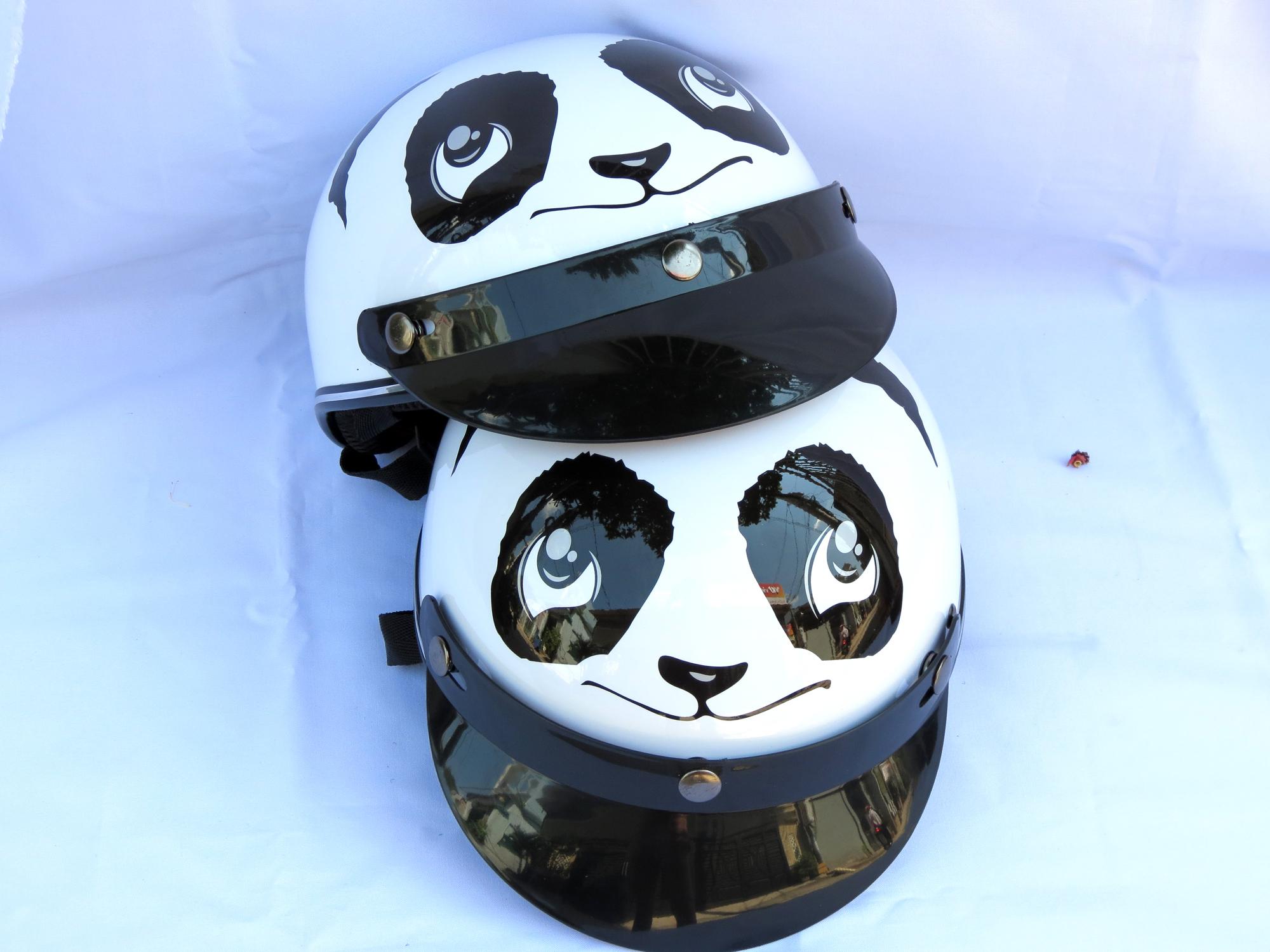 Mũ bảo hiểm NTMAX 1/2 gấu panda siêu cute