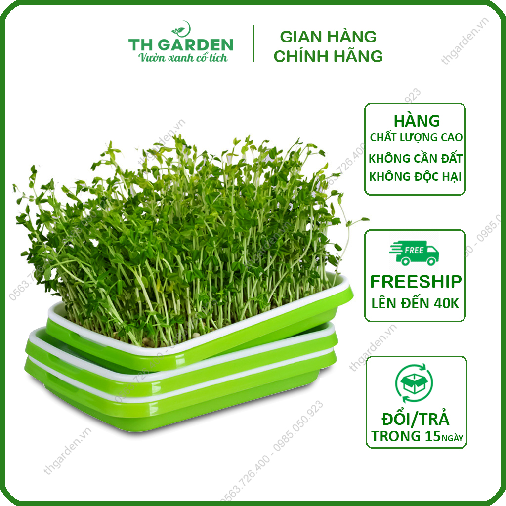 Khay Trồng Rau Mầm Thủy Canh - Khay Nhựa Trồng Rau Sạch Thông Minh - Nhựa Pp Nguyên Sinh An Toàn Không Độc Hại