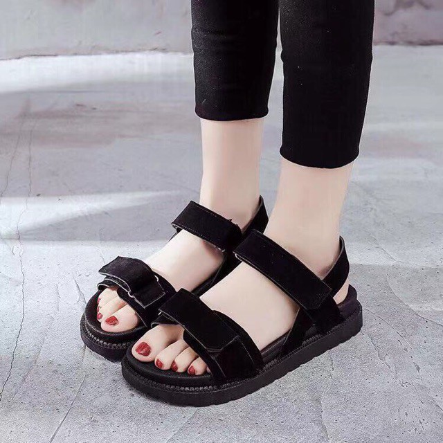 Sandal Nữ Quai Da Lộn