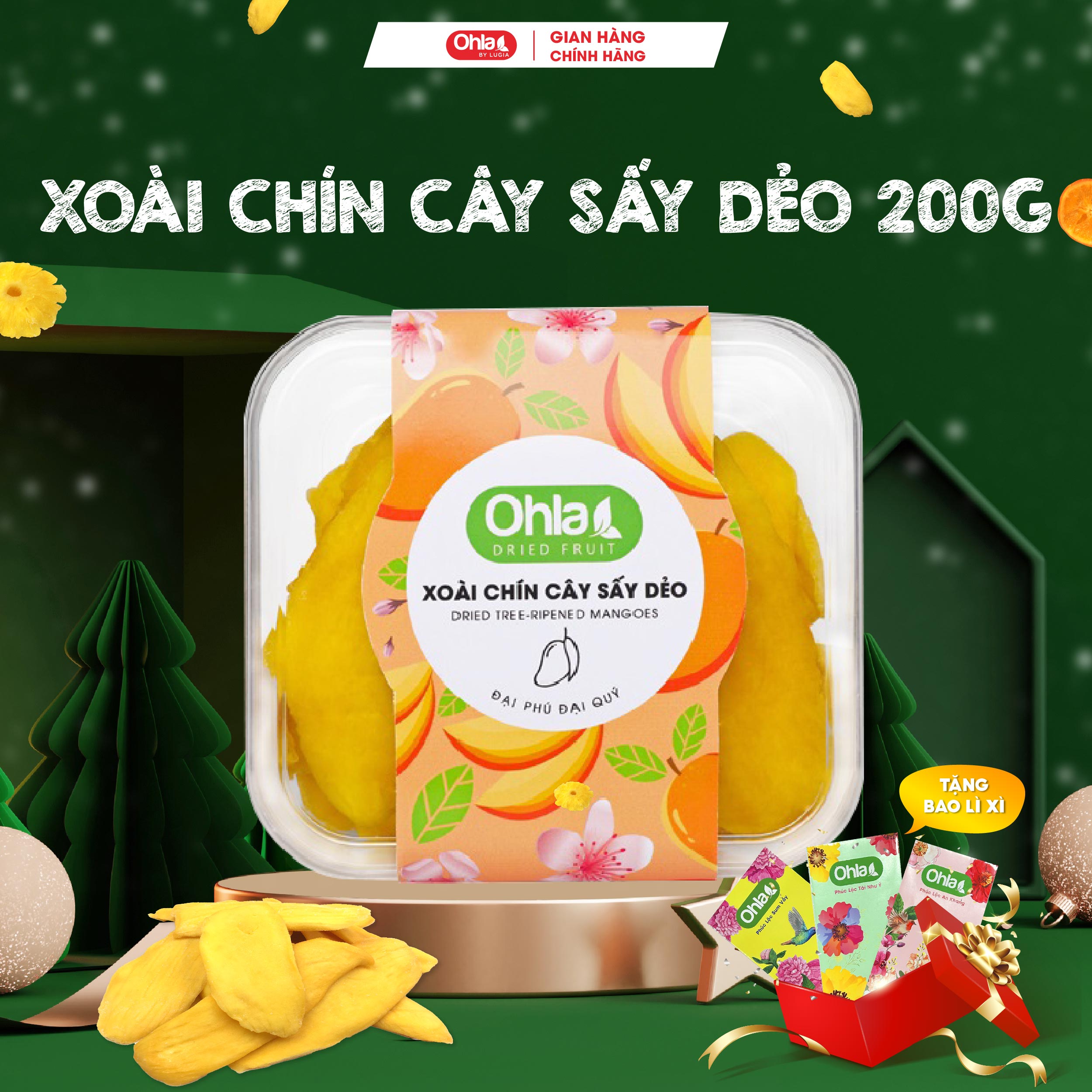 Xoài chín cây sấy dẻo - 200g