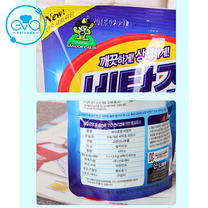 Combo 2 Gói Bột Tẩy Lồng Máy Giặt Hàn Quốc