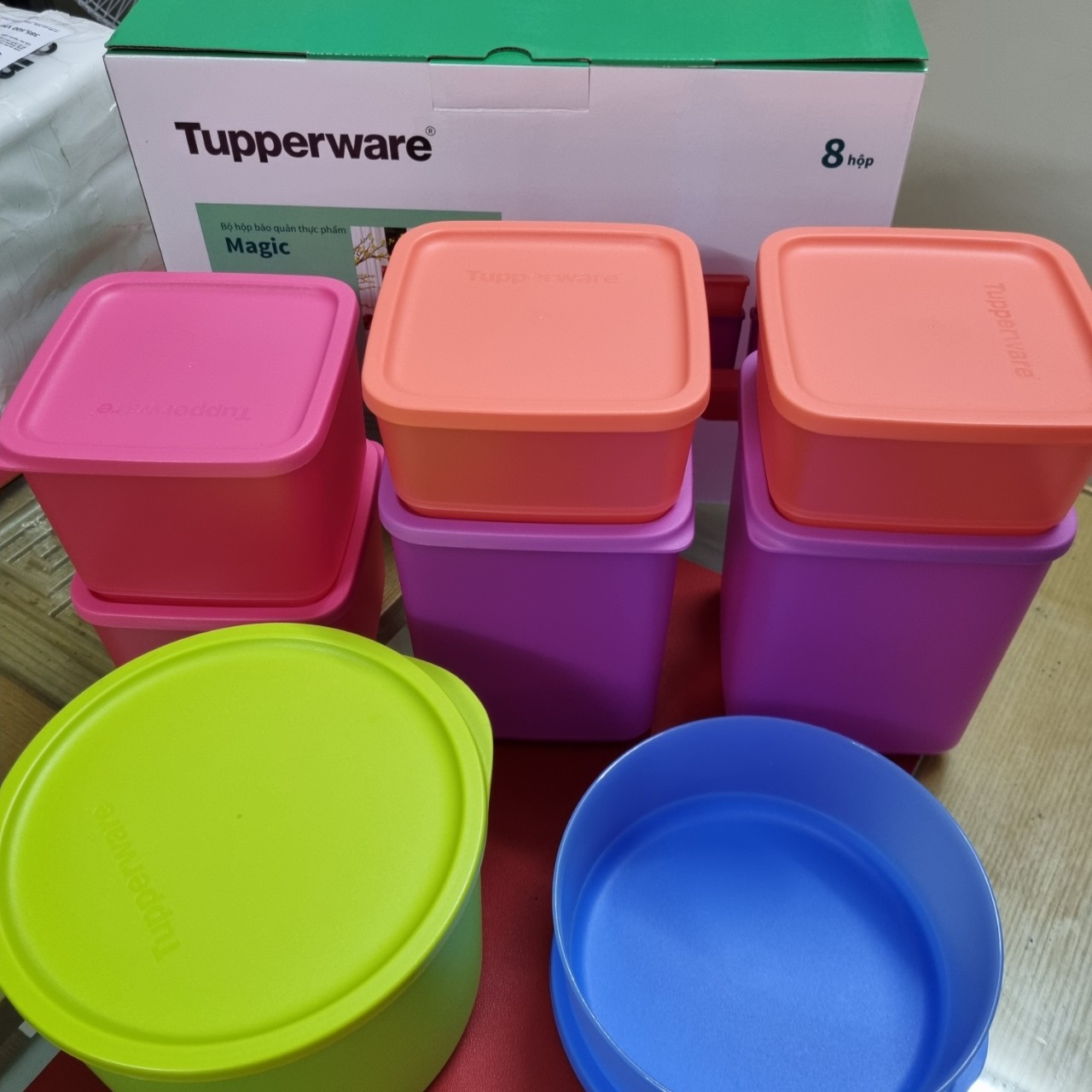 Bộ hộp bảo quản thực phẩm Magic Set 8 hộp Tupperware