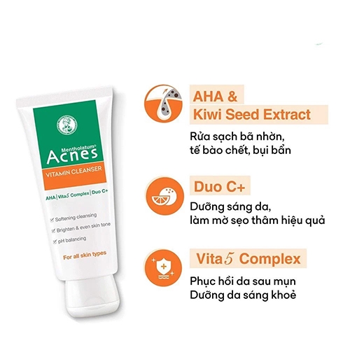 Sữa rửa mặt acnes vàng vitamin 100g