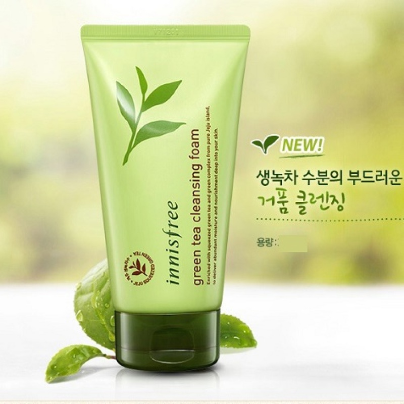 Sữa rửa mặt làm sạch từ trà xanh đảo Jeju Innisfree Green Tea Foam Cleanser 150ml - New