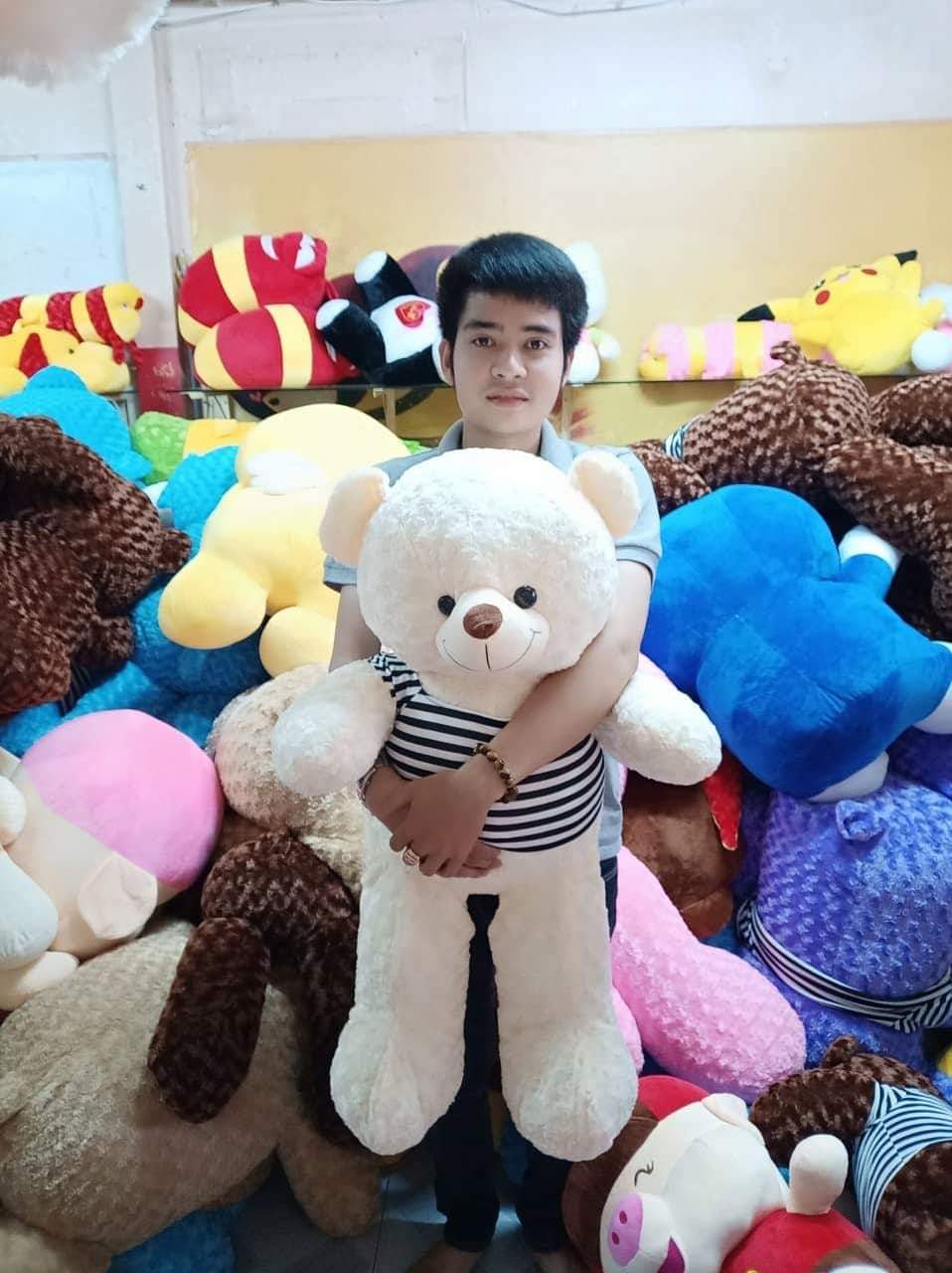 GẤU BÔNG TEDDY KHỔ VẢI 1M CAO 80CM