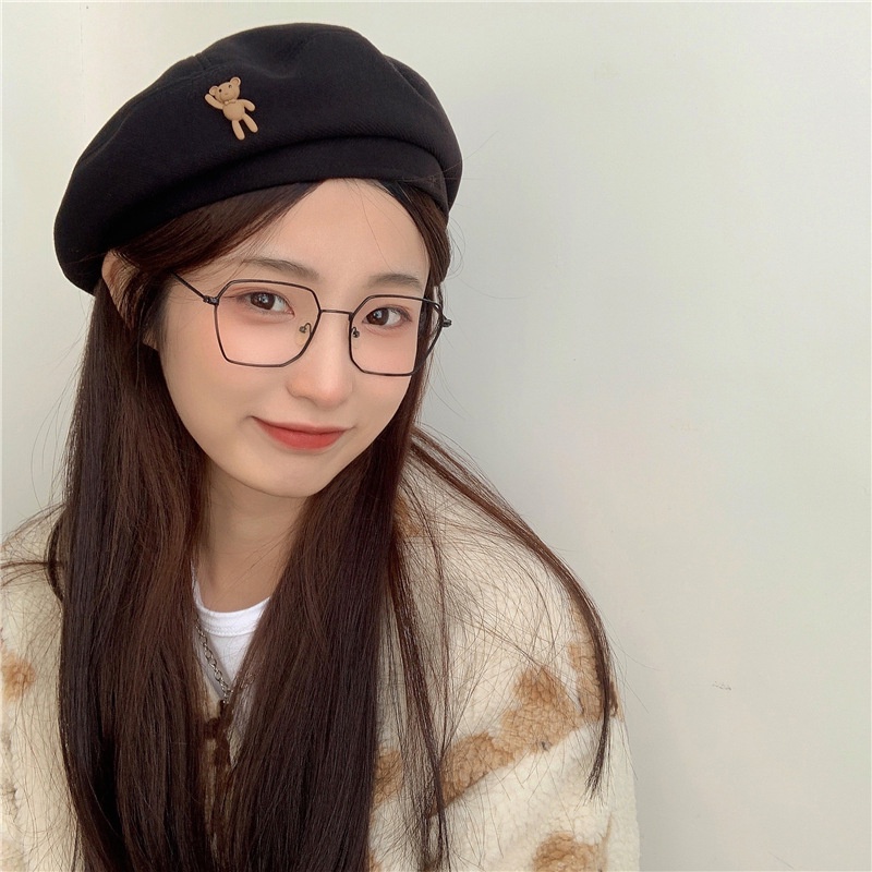 Mũ nồi beret tag gấu siêu xinh