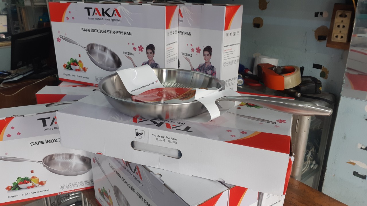 CHẢO XÀO INOX TAKA TKC28A2