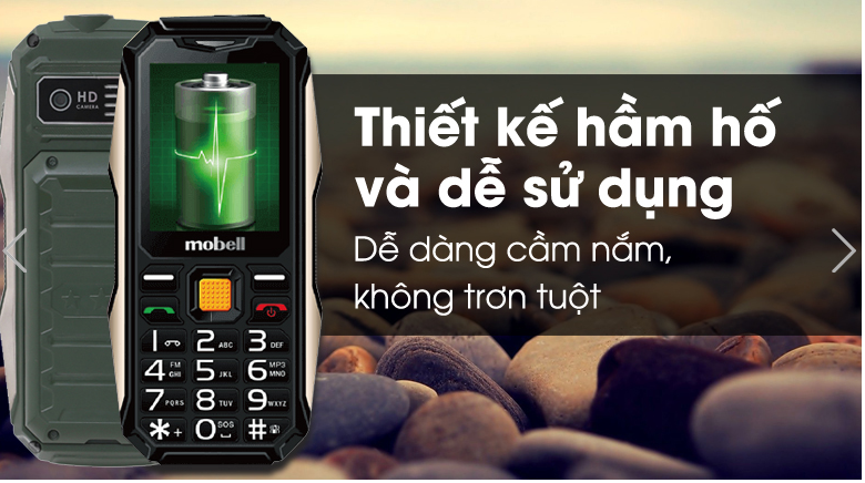 Điện thoại mobell rock 3 - Chính hãng (bảo hành 12 tháng)