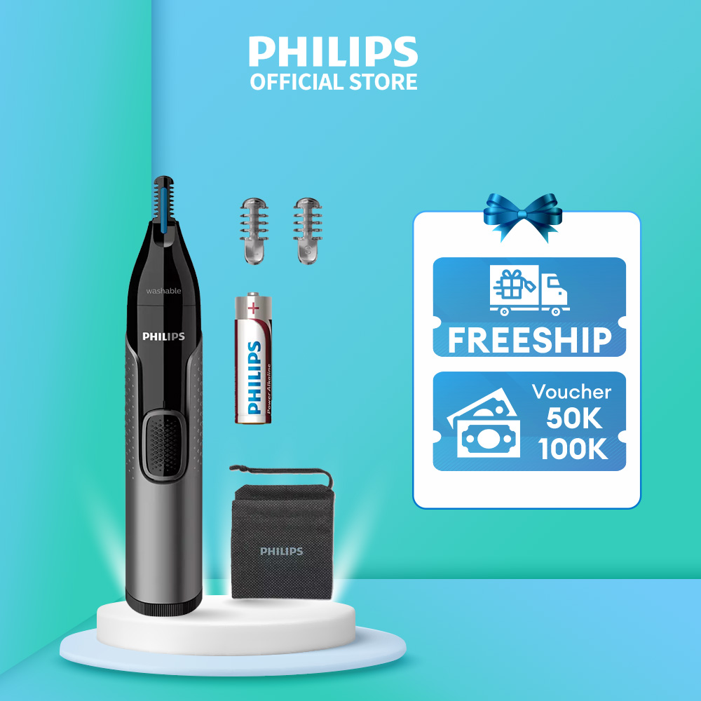 Máy tỉa lông mũi Philips NT3650 nhỏ gọn, an toàn, hiệu quả, bảo hành chính hãng 2 năm