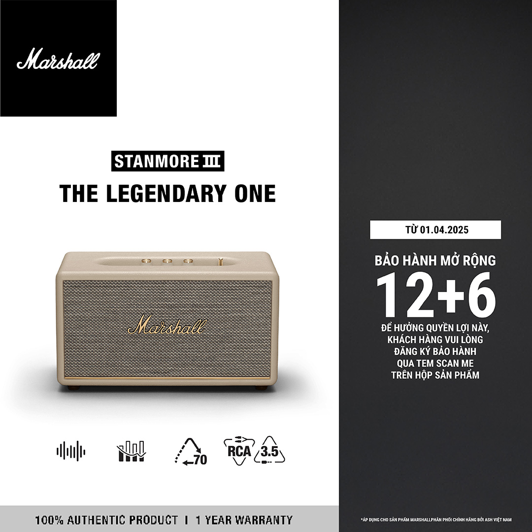 Loa Marshall Bluetooth STANMORE III Homeline - Bảo Hành Chính Hãng 1 Đổi 1 trong 1 Năm
