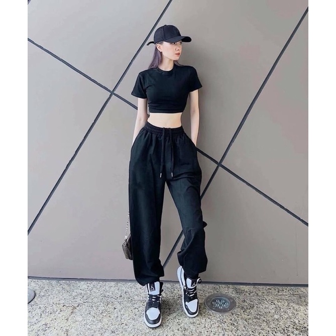 Quần Jogger- Quần Bom Bo Chun Cá Tính vải da cá