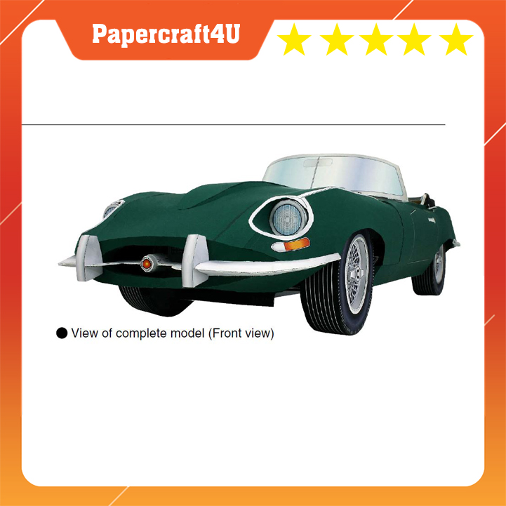 Mô hình giấy 3D Xe Cổ Jaguar E- Type