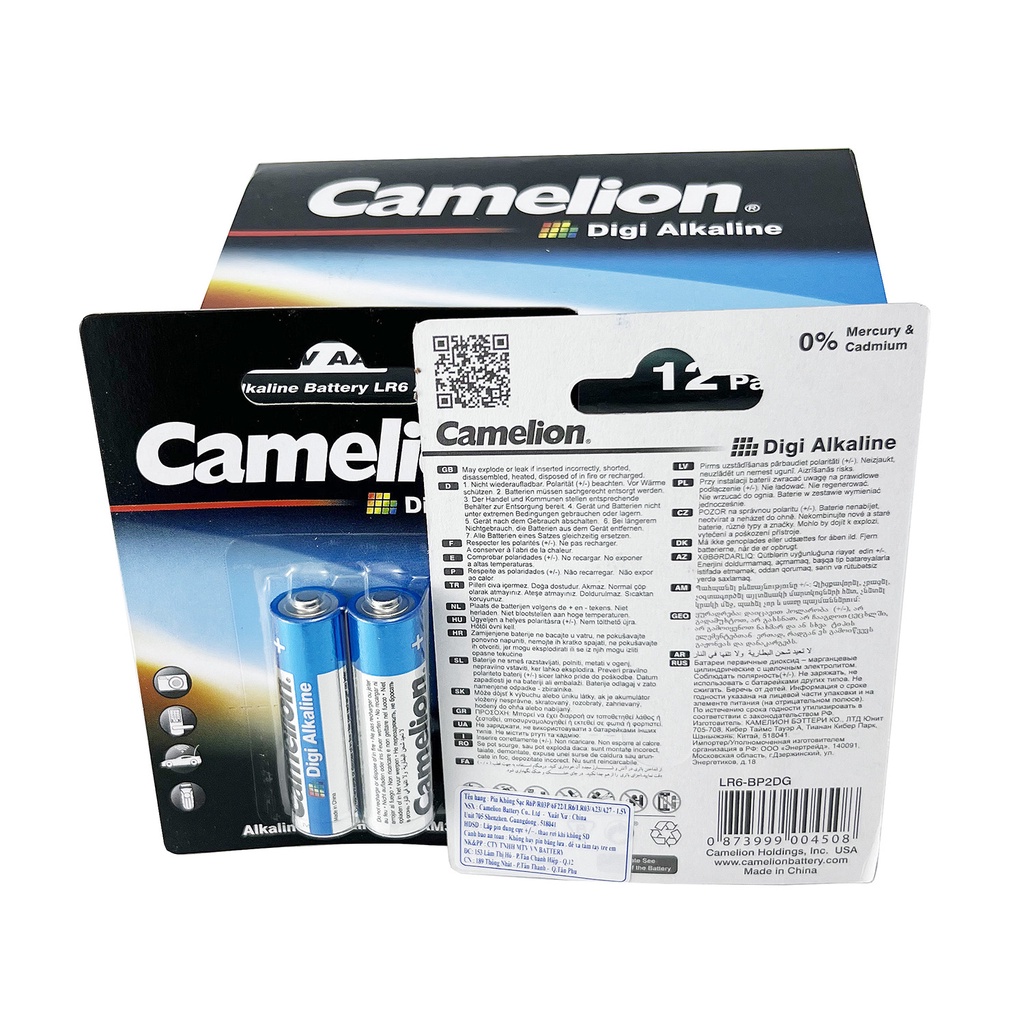 [NHẬP KHẨU CHÍNH HÃNG] PIN AA, AAA DIGI ALKALINE CAMELION (1.5V) 2 viên/ vỉ LR6/LR03
