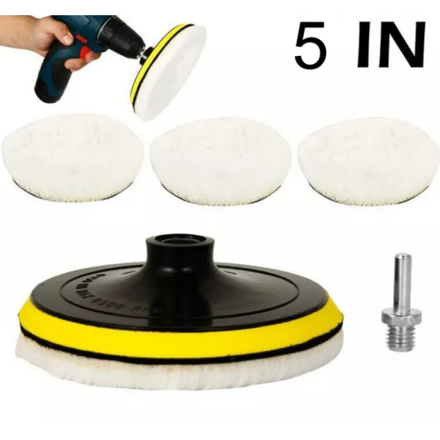 Phớt Đánh Bóng Xe miếng đánh bóng ô tô xe máy lông cừu 4 inch