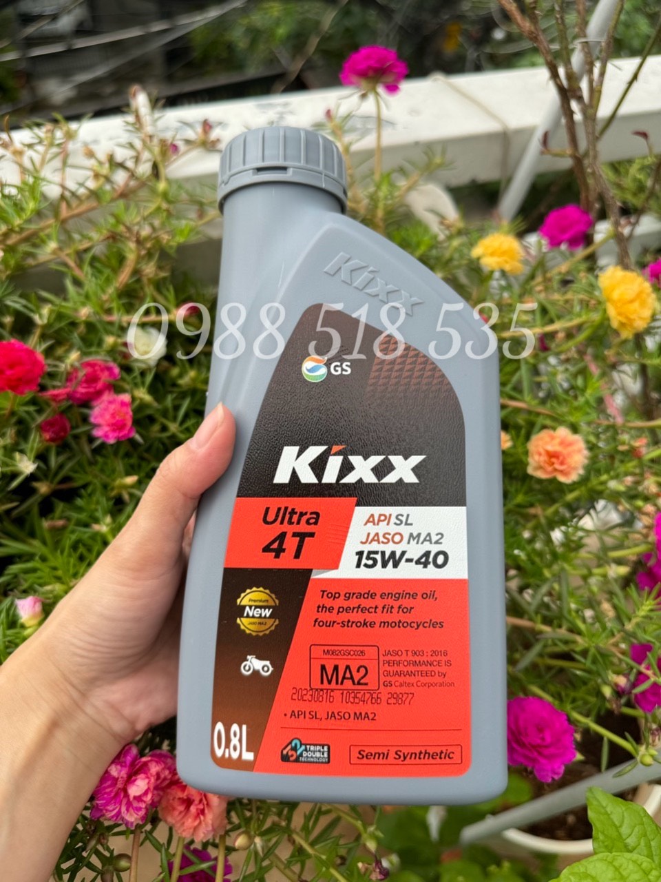nhớt xe số Kixx 15w40 0.8L