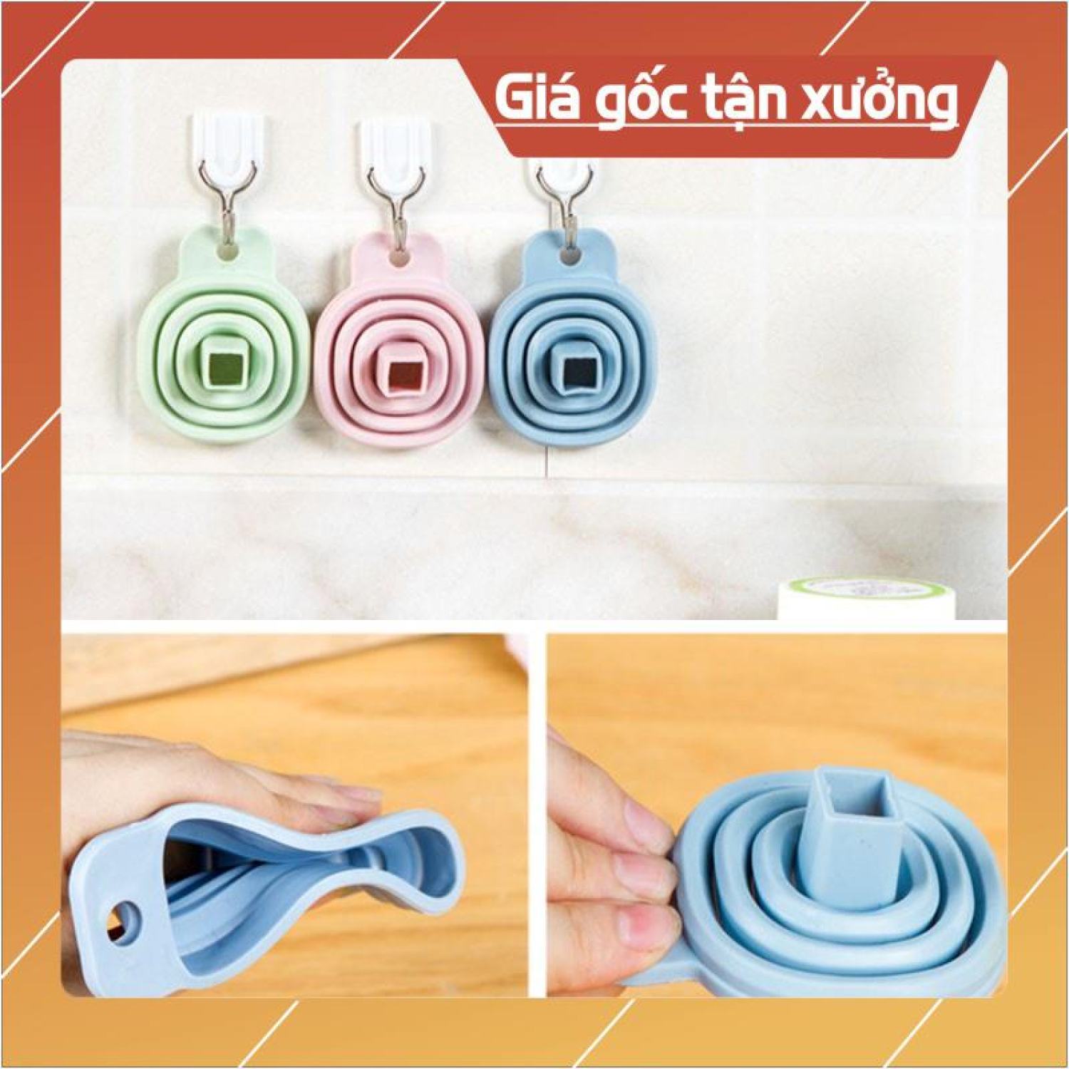 Phễu silicone dạng gấp gọn đa năng tiện lợi