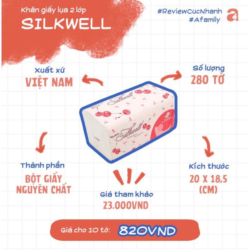 COMBO 4 BỊCH KHĂN GIẤY RÚT SILKWELL 280 TỜ