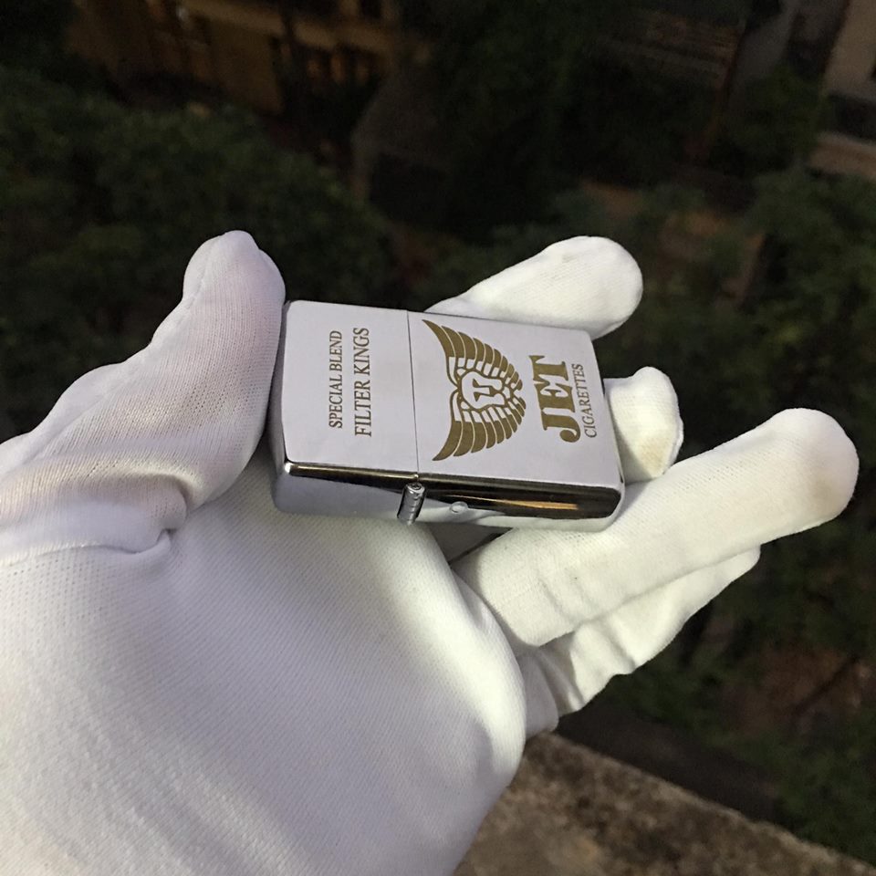 [HCM]Bật Lửa Zippo USA Khắc Logo Jet - Tặng Kèm Xăng Đá