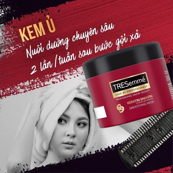 Kem Ủ Tóc Tresemme Keratin Smooth 500G Nuôi Dưỡng Tóc Chuyên Sâu Phục Hồi Hư Tổn Giúp Tóc Vào Nếp Mượt Mà Đẹp Chuẩn Salon