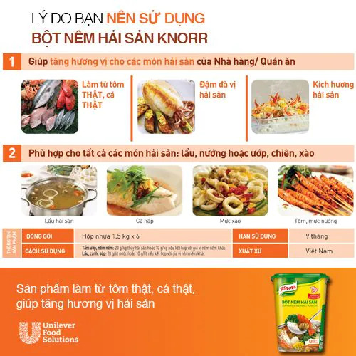 Bột nêm hải sản Knorr 1.5kg