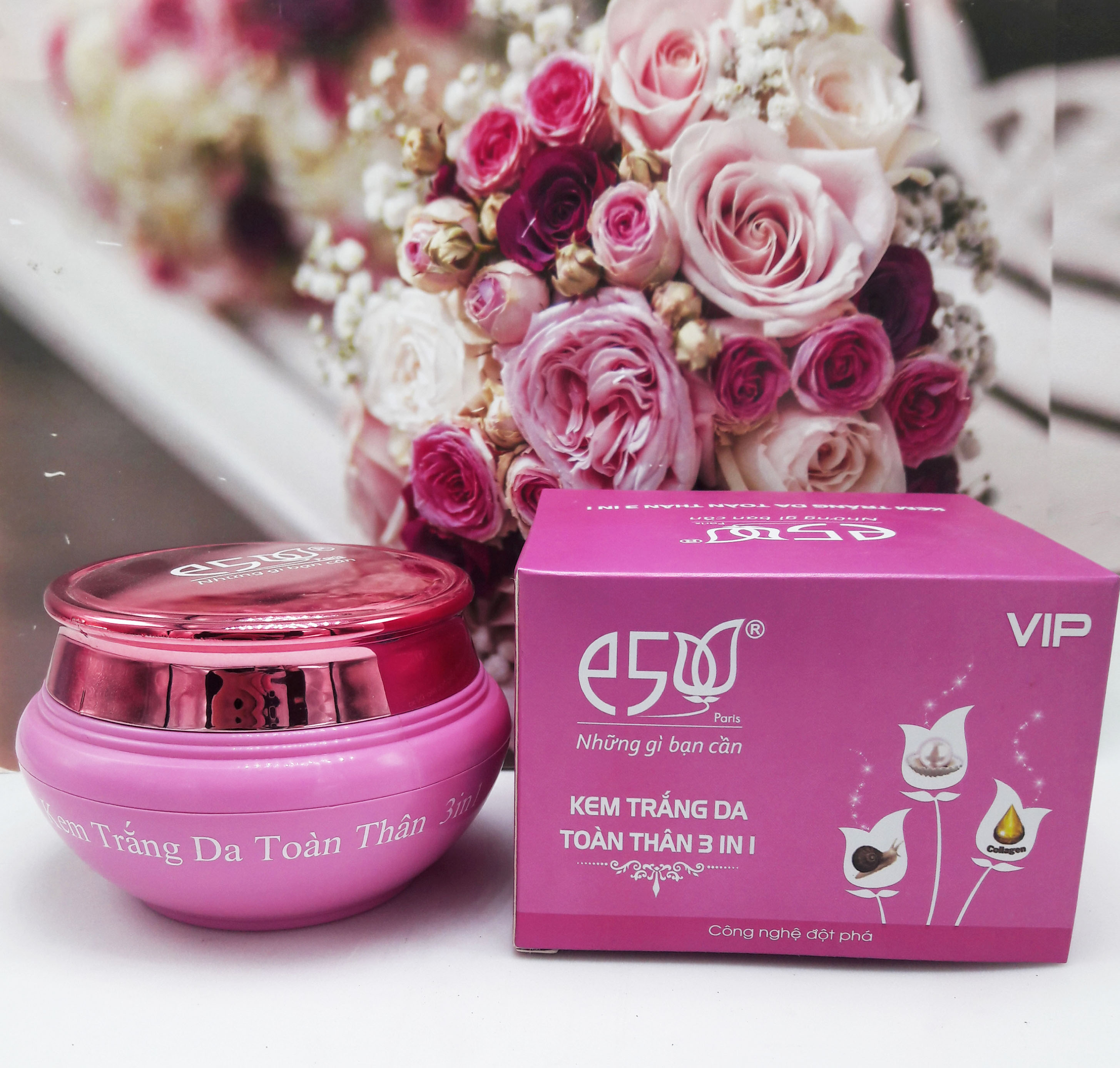 Kem Trắng Da Toàn Thân 3in1 E5