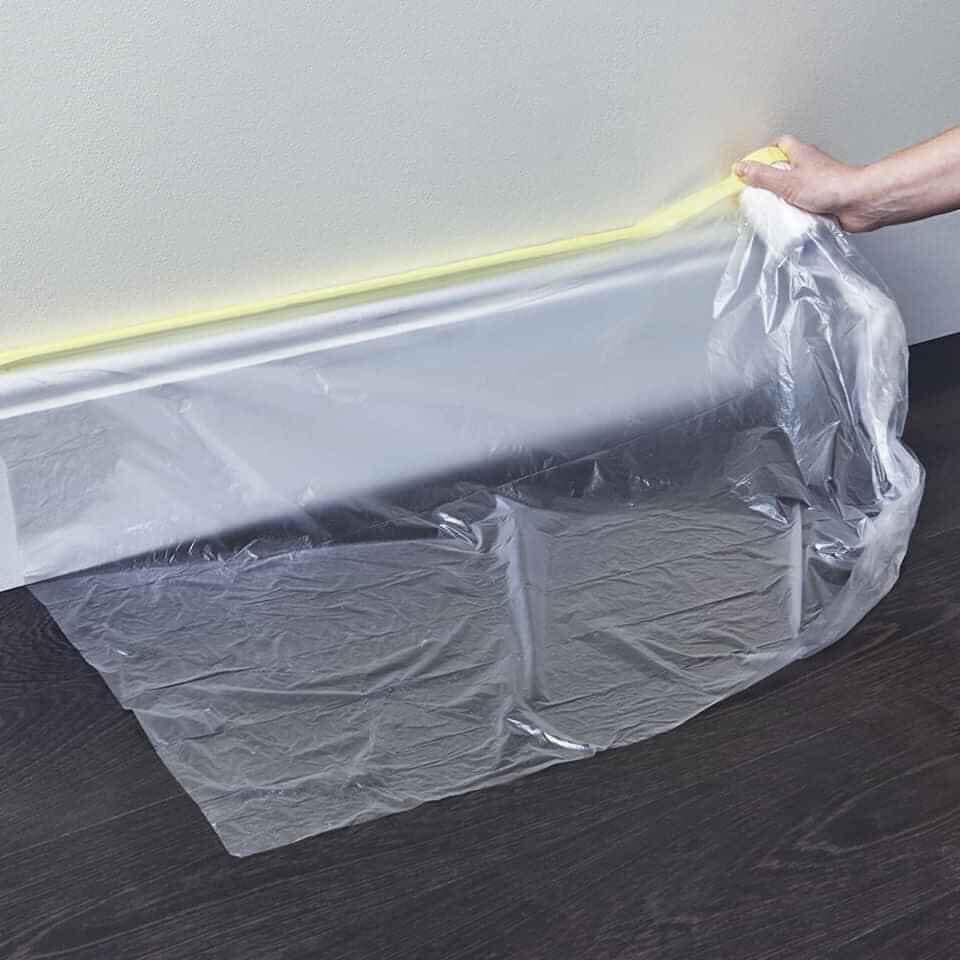 BĂNG KEO (MÀNG BỌC) NILON CHE CHẮN BỤI, SƠN LOẠI 1.1 mx20m (6 CUỘN)