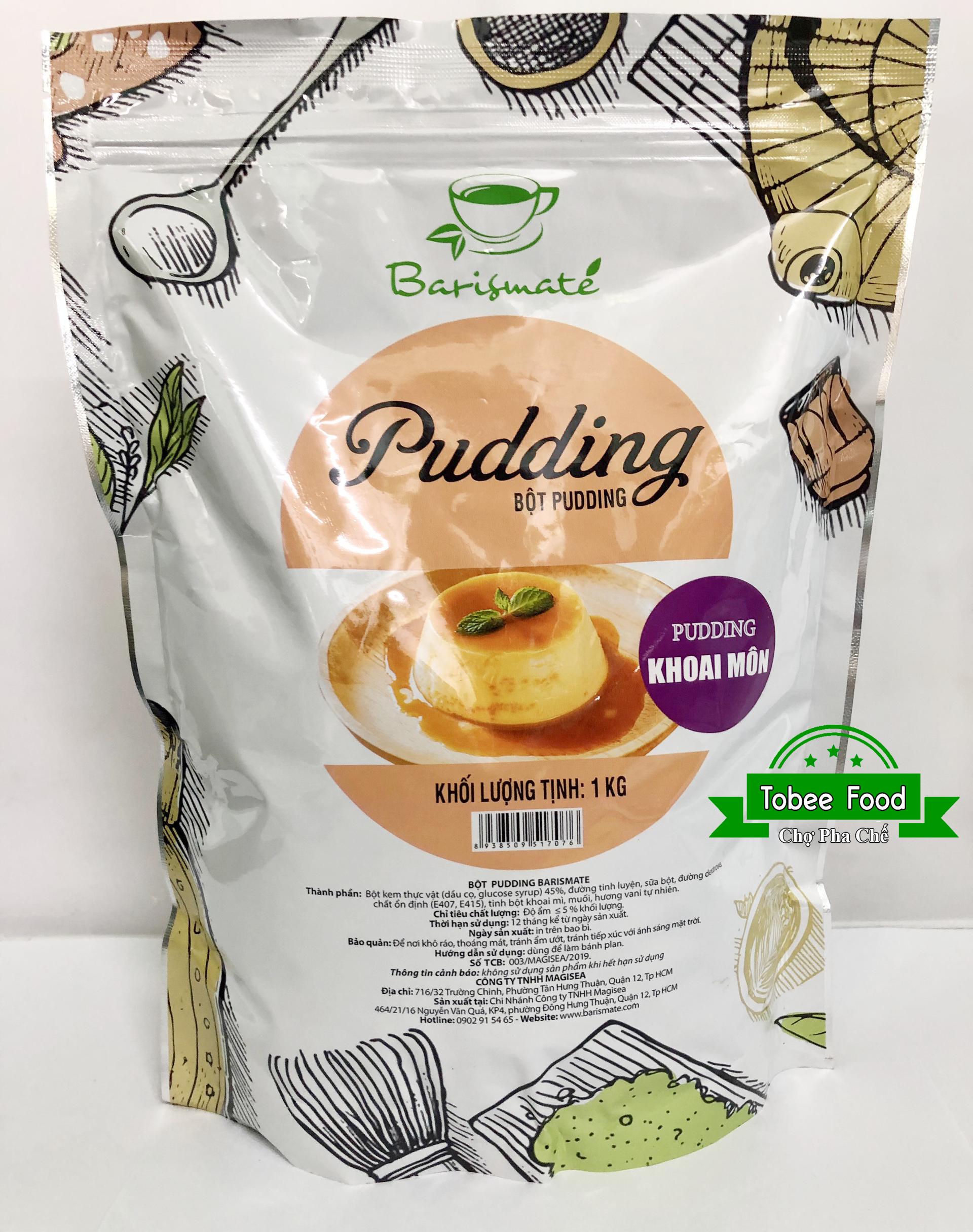 Bột Pudding Khoai Môn Barismate 1kg | Bột làm Pudding trà sữa thơm ngon [Quán hay dùng]