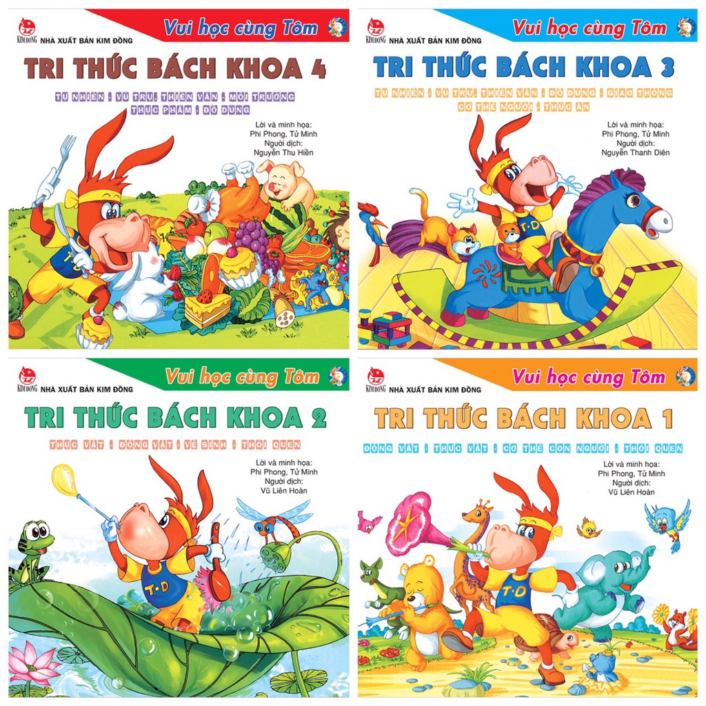 Sách - combo 4 tập: Vui Học Cùng TÔM - Tri Thức Bách Khoa (Tái bản)