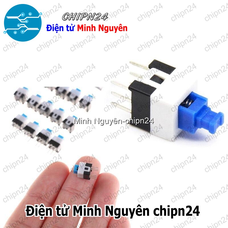 [5 cái] (F83) Nút nhấn 6 chân 7x7mm Tự Giữ - HH003633