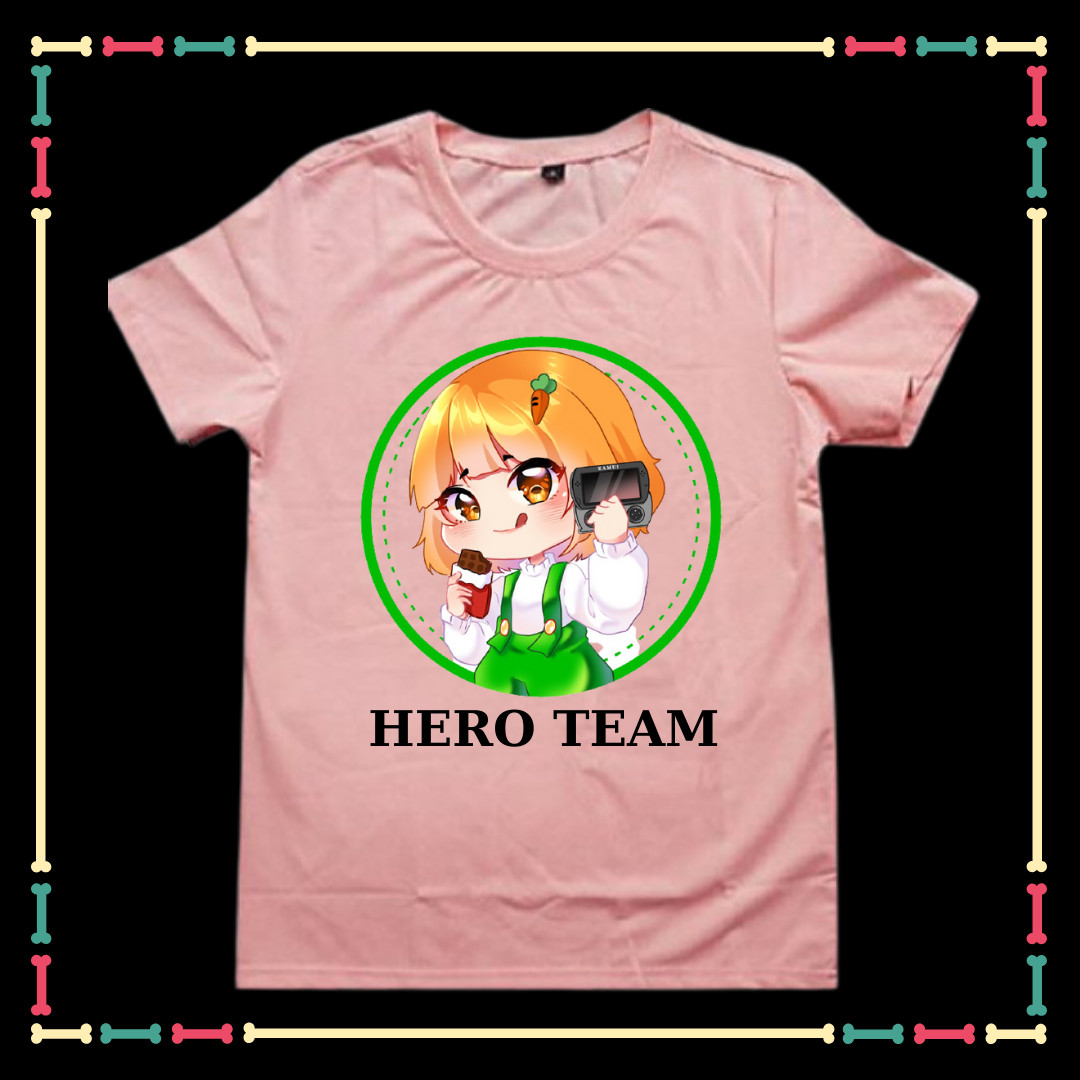 Áo thun cho bé gái mẫu hero team siêu hot đủ size áo từ 10kg đến 90kg