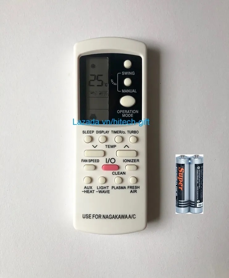 Remote Máy Lạnh Nagakawa Điều Khiển Điều Hòa Kèm Pin