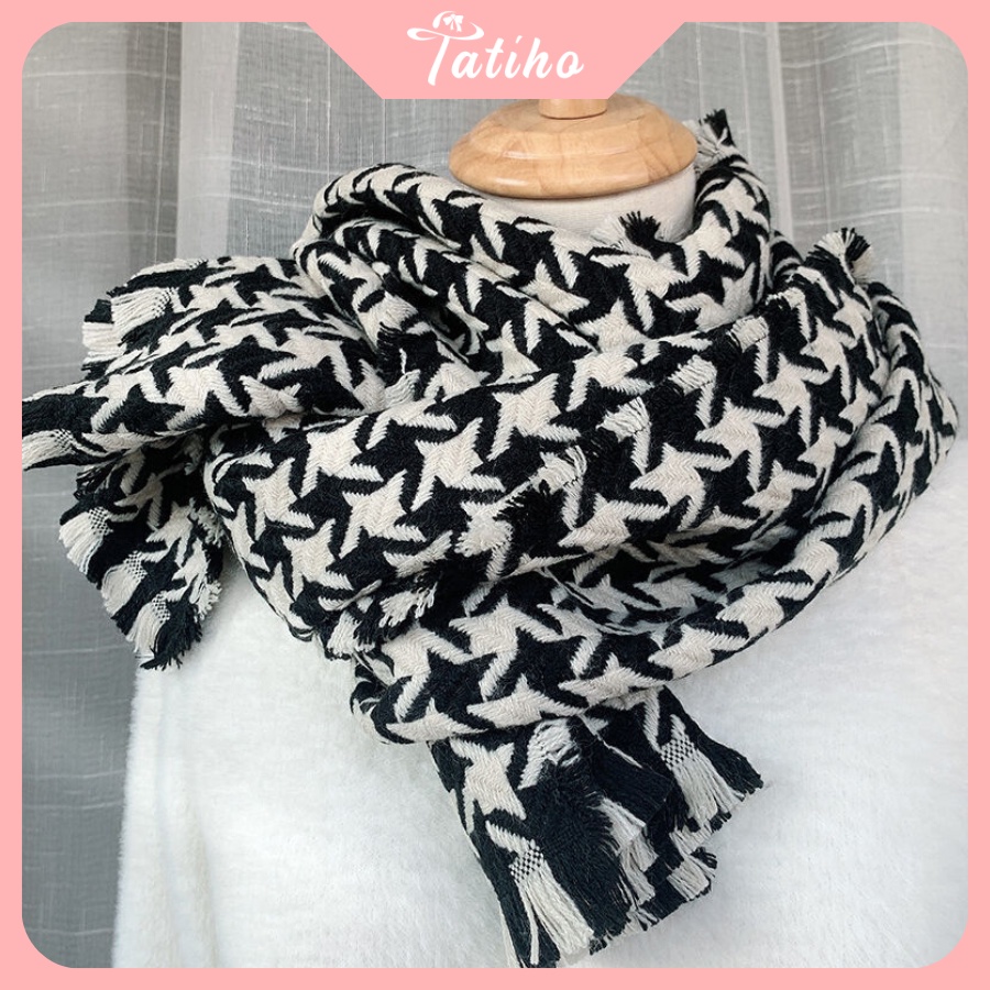 Khăn cashmere mùa đông khăn choàng cổ len chất len dày phong cách thời trang thu đông - mã kln013