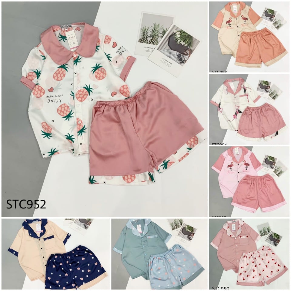 Đồ bộ đùi Pijama lụa satin cao cấp nữ đủ size