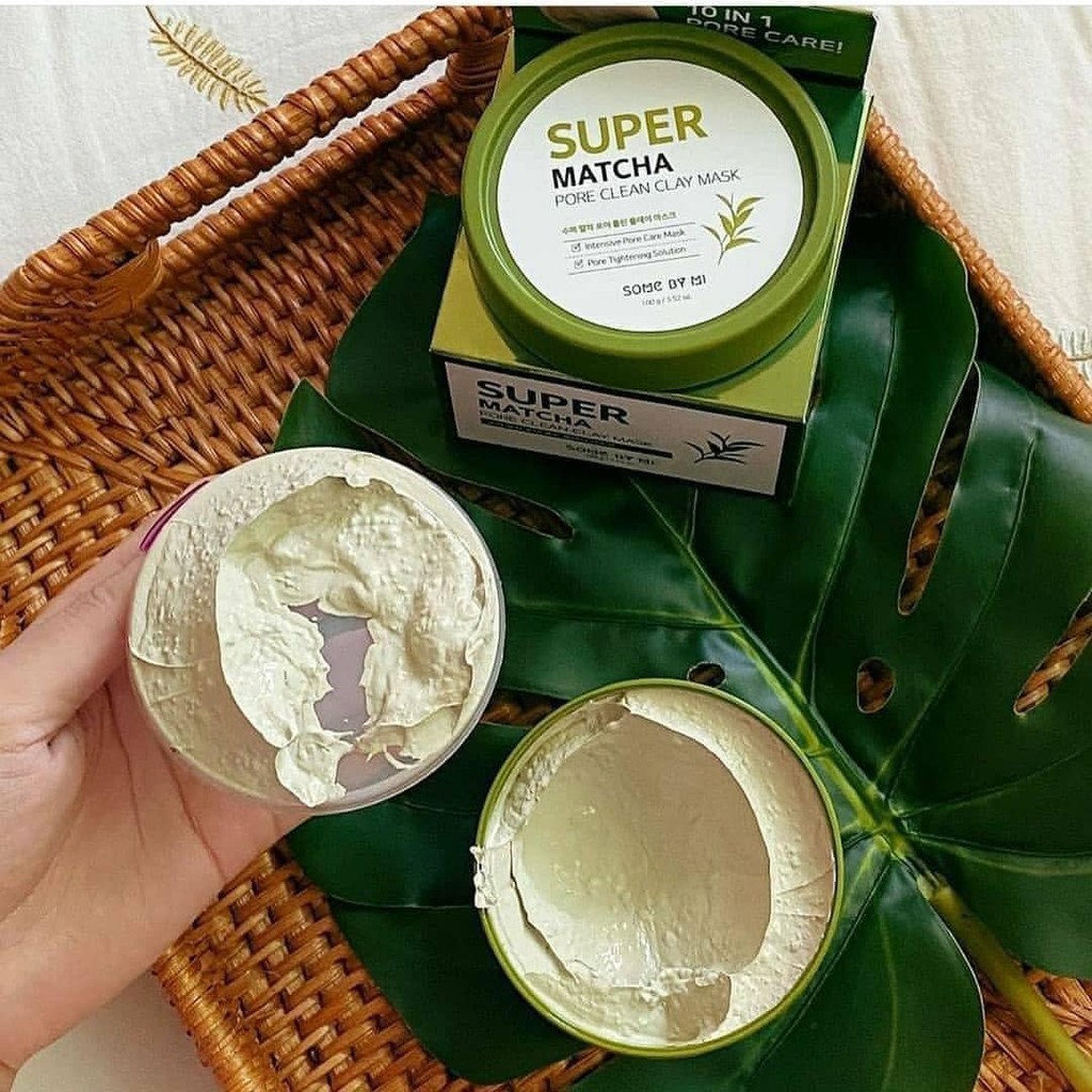 ( Hũ Full & mẫu  dùng thử) Mặt nạ Some By Mi Super Matcha Pore Clean Clay Mask