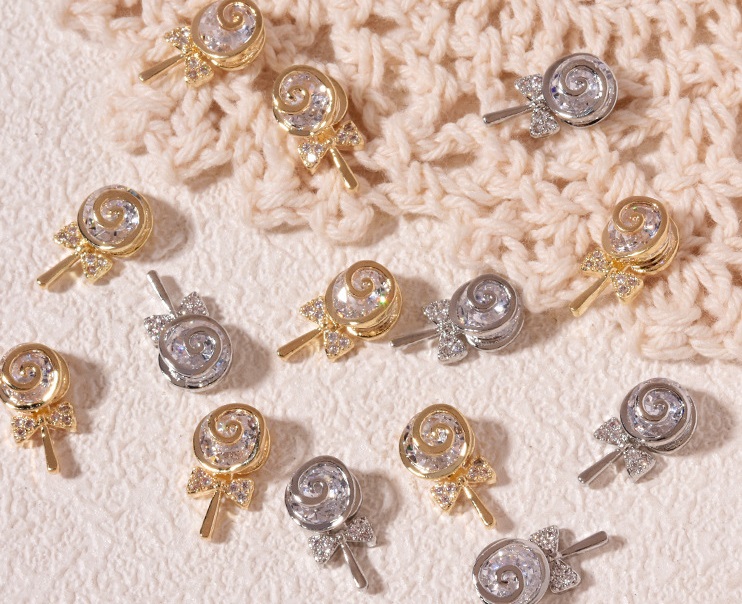 Charm Kẹo Mút Đá Pha Lê Xoay Cao Cấp