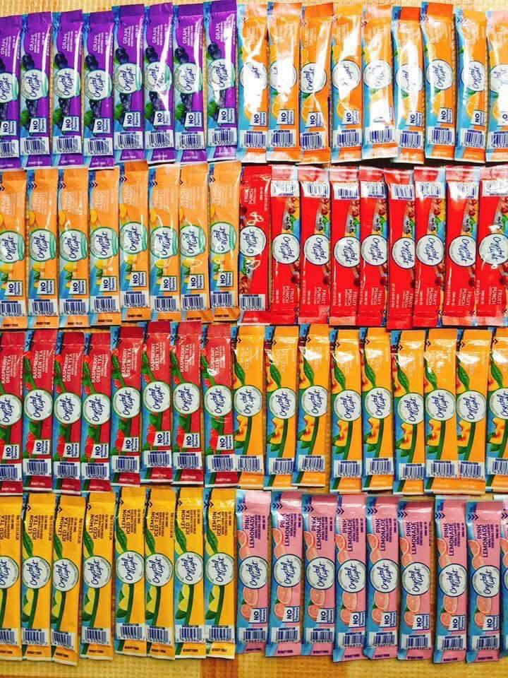 Crystal light pha nước đủ vị ăn kiêng 10 gói mix vị