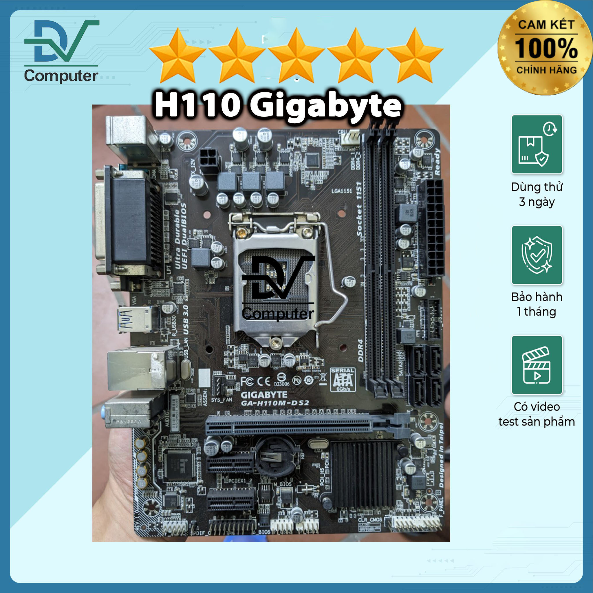 H110 GIGABYTE hàng đẹp (Bh 1 tháng)