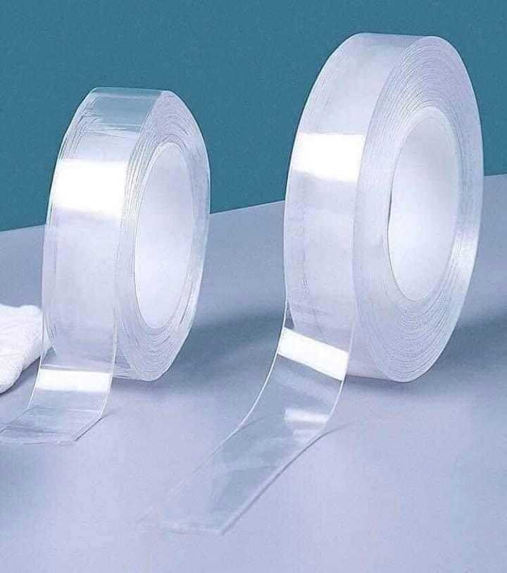 3m Cuộn băng dính trong suốt 2 mặt thay thế móc dính tường siêu chắc, 3m cuon bang dinh trong suot 2 mat thay the moc dinh tuong sieu chac